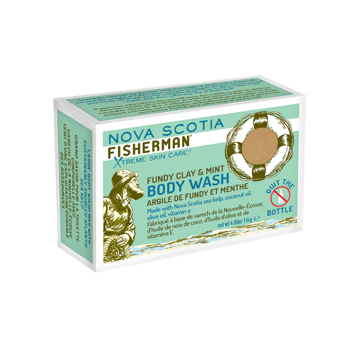 Nova Scotia Fisherman - Fundy Clay & Mint Body Wash Bar