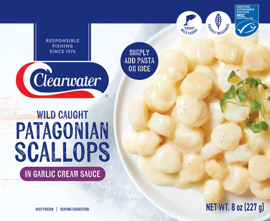 Patagonian Scallops in Garlic Cream Sauce