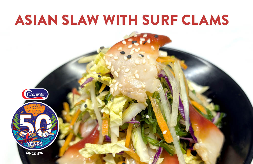 Asian vegetable salad with clams