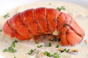 Cooked Shell-on lobster tail